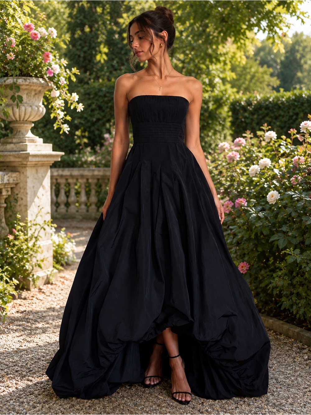 BCBGMAXAZRIA Strapless Taffeta Cocktail Gown Dress sz 4